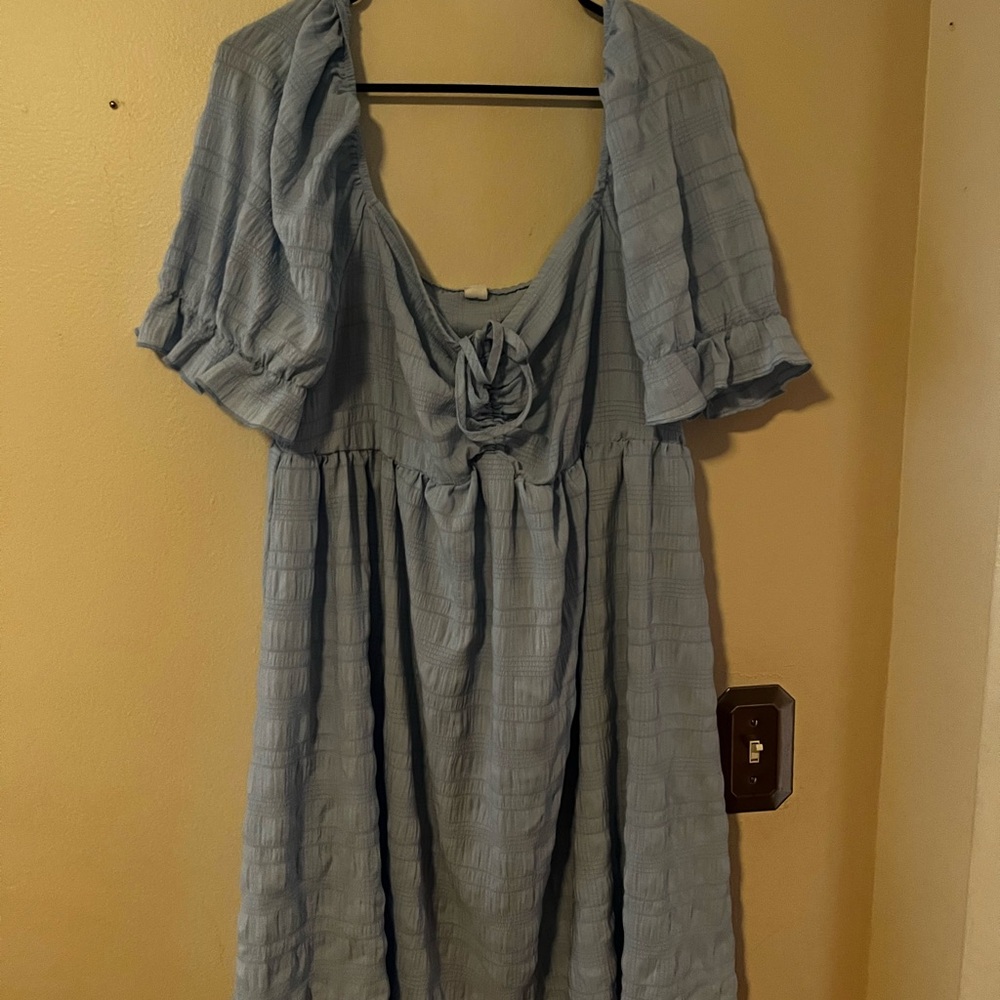 Source Unknown Light Blue Mini Dress baby doll